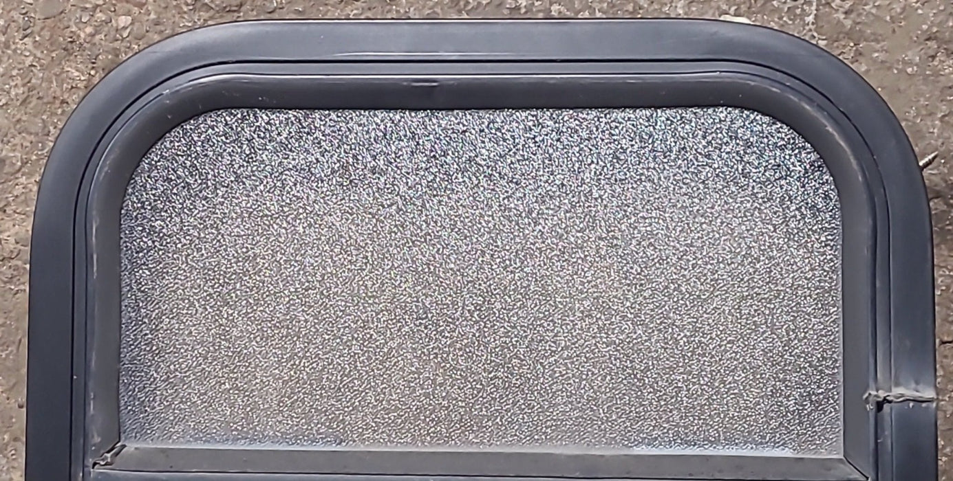 Used Black Radius Opening Window : 15 1/4" W x 18" H x 1 7/8" D