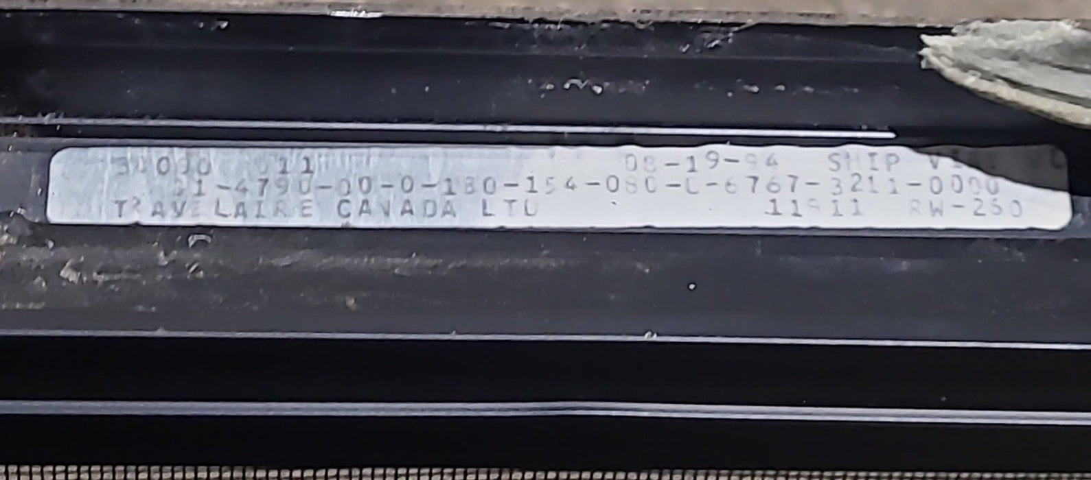 Used Black Radius Opening Window : 15 1/4" W x 18" H x 1 7/8" D