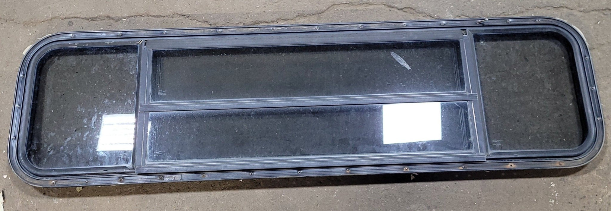 Used Black Radius Opening Window : 15 3/4" H X 61" W X 1 1/2" D