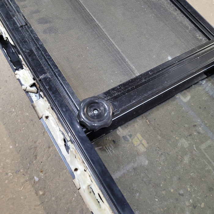 Used Black Radius Opening Window : 15 3/4" H X 61" W X 1 1/2" D