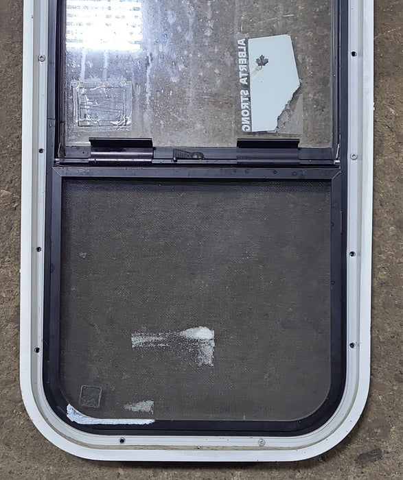 Used Black Radius Opening Window : 15" W x 41 3/4" H x 1 3/4" D