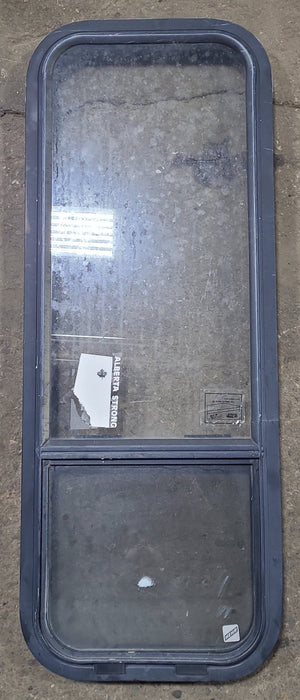 Used Black Radius Opening Window : 15" W x 41 3/4" H x 1 3/4" D