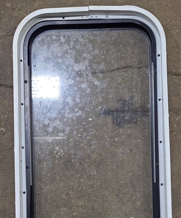 Used Black Radius Opening Window : 15" W x 41 3/4" H x 1 3/4" D
