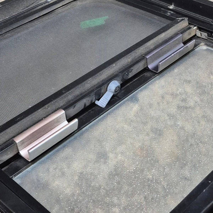 Used Black Radius Opening Window - 15.25 X 17.75 X 1.875