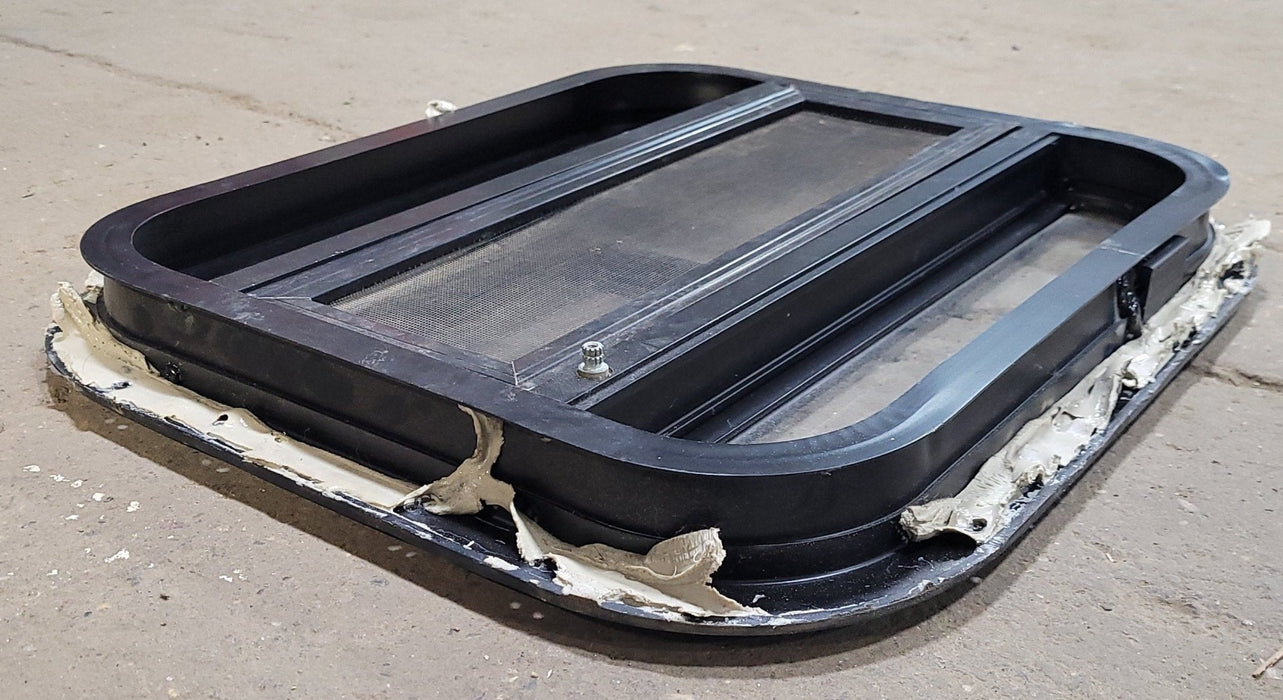 Used Black Radius Opening Window : 16 3/4" W X 19 1/2" H X 2" D