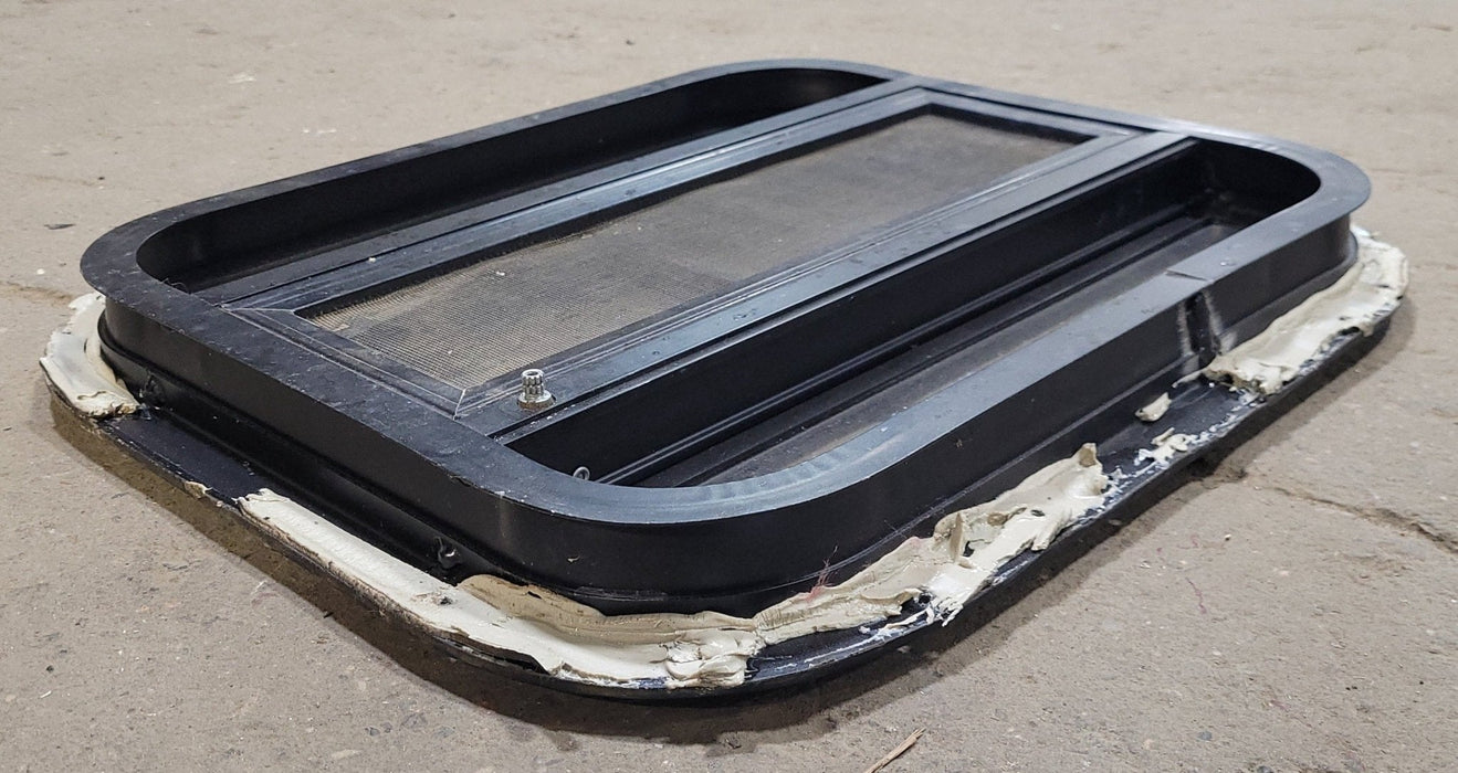 Used Black Radius Opening Window : 16 3/4" W X 19 1/2" H X 2" D