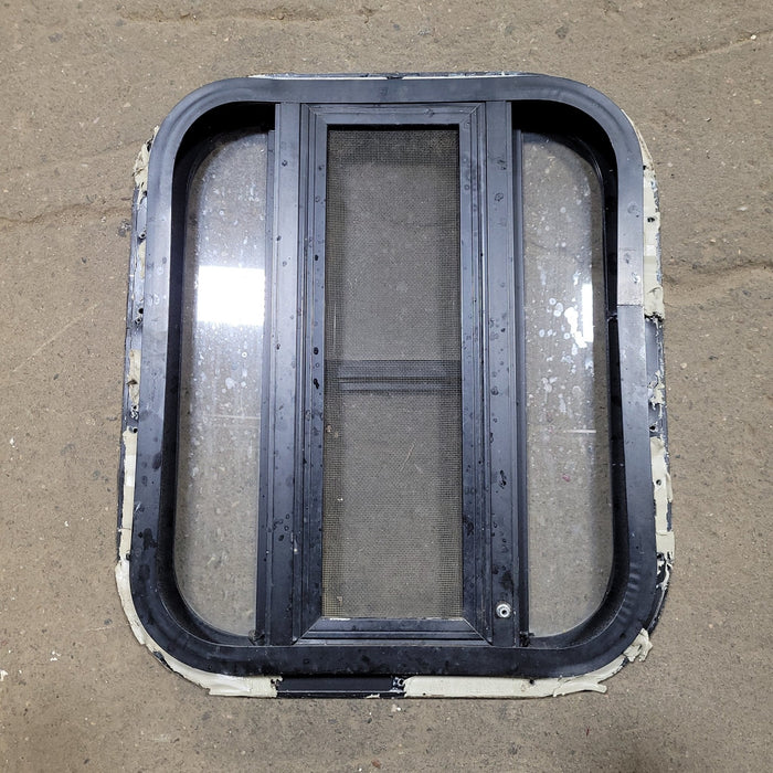 Used Black Radius Opening Window : 16 3/4" W X 19 1/2" H X 2" D