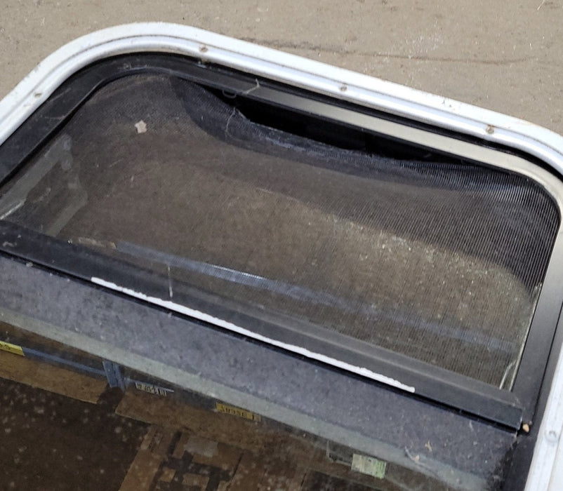 Used Black Radius Opening Window : 16 3/4" W X 59 1/2" H X 1 7/8" D