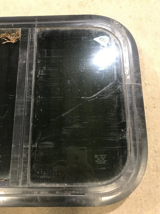 Used Black Radius Opening Window : 17 1/2" W x 14 1/2" H x 1 7/8" D