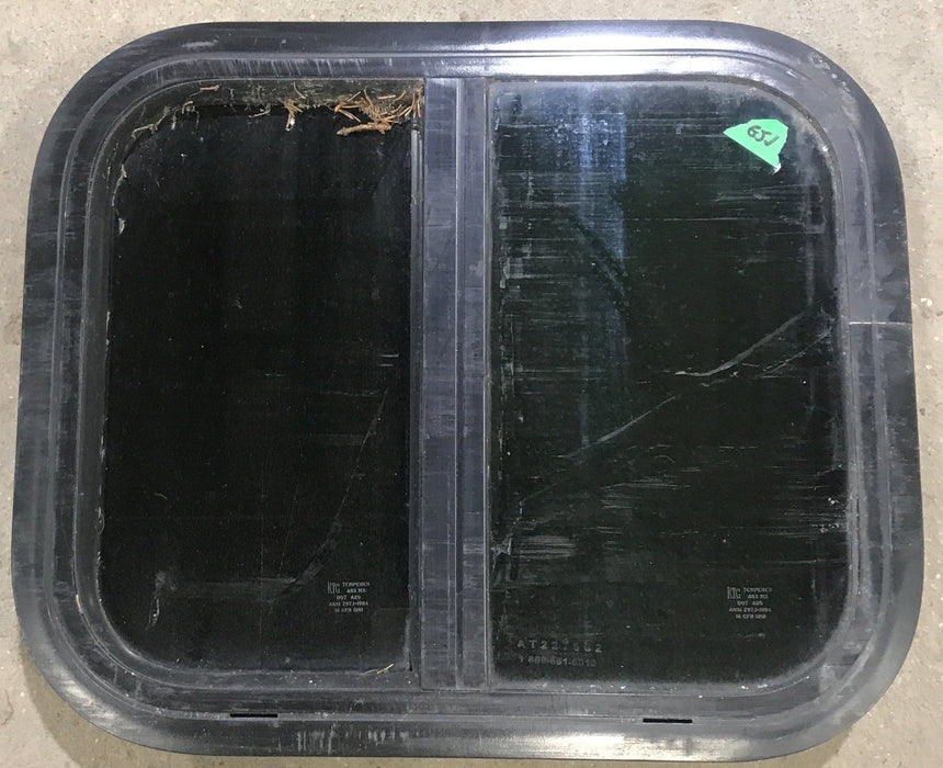 Used Black Radius Opening Window : 17 1/2" W x 14 1/2" H x 1 7/8" D
