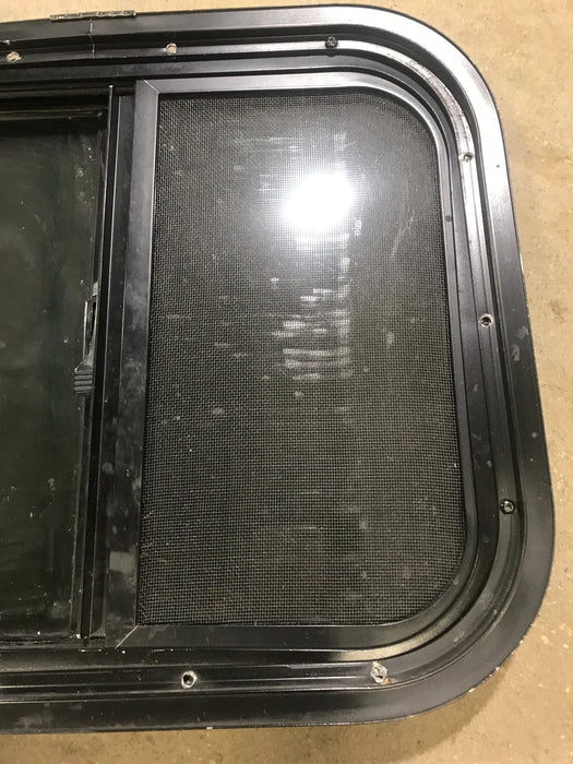 Used Black Radius Opening Window : 17 1/2" W x 14 1/2" H x 1 7/8" D