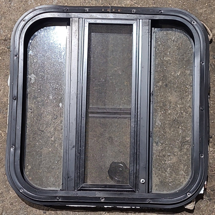 Used Black Radius Opening Window : 17 1/2" W x 17 1/2" H x 1 1/4" D