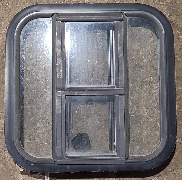 Used Black Radius Opening Window : 17 1/2" W x 17 1/2" H x 1 1/4" D