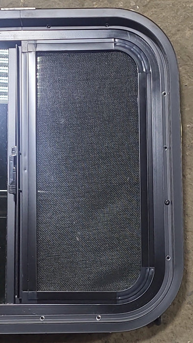 Used Black Radius Opening Window : 17 1/2" W x 17 1/2" H x 2" D