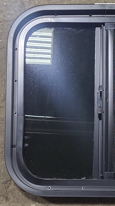 Used Black Radius Opening Window : 17 1/2" W x 17 1/2" H x 2" D