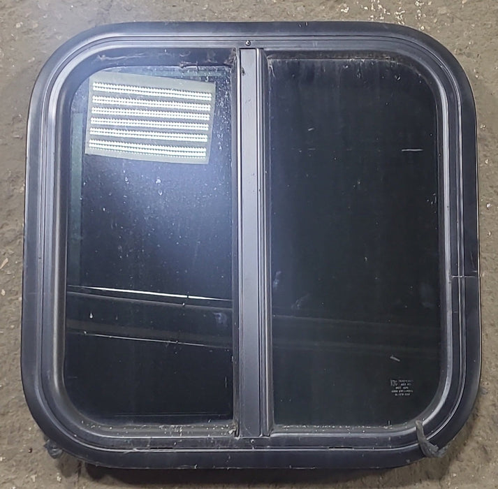 Used Black Radius Opening Window : 17 1/2" W x 17 1/2" H x 2" D