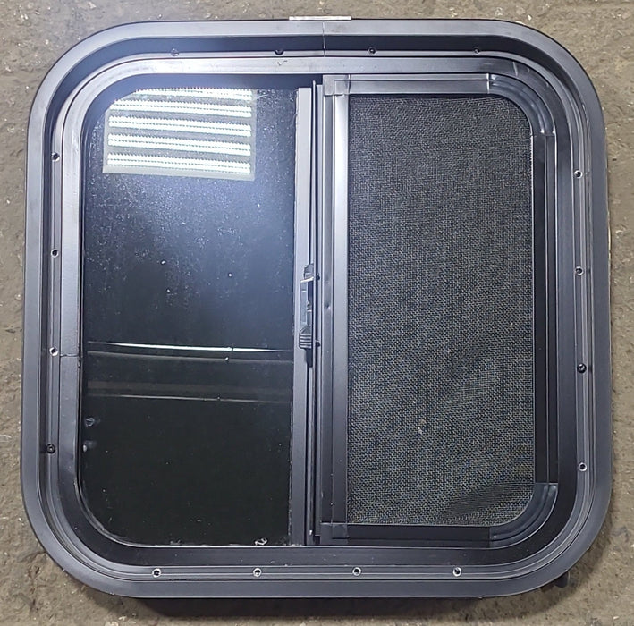 Used Black Radius Opening Window : 17 1/2" W x 17 1/2" H x 2" D