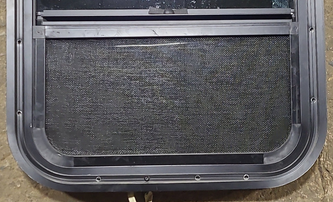 Used Black Radius Opening Window : 17 1/2" W x 21 1/2" H x 1 5/8" D