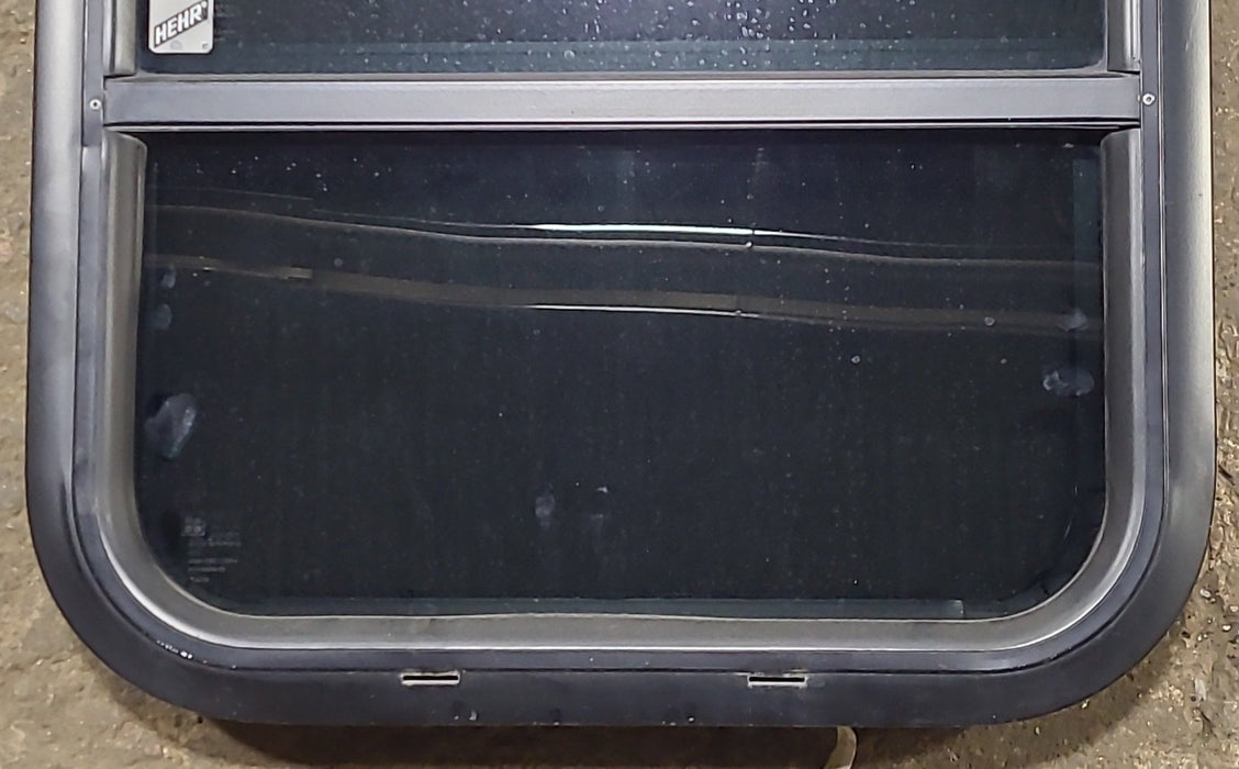 Used Black Radius Opening Window : 17 1/2" W x 21 1/2" H x 1 5/8" D