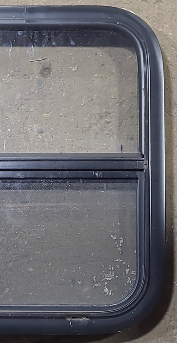 Used Black Radius Opening Window : 17 1/2" W x 21 1/2" H x 2" D