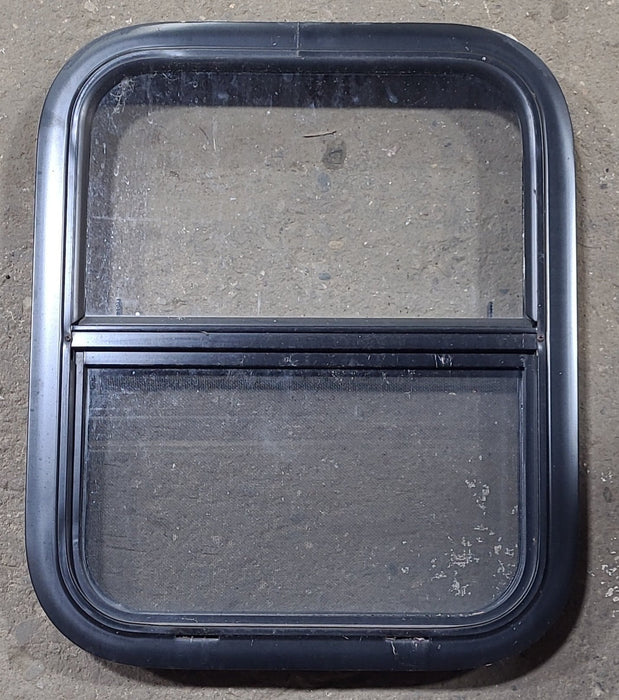 Used Black Radius Opening Window : 17 1/2" W x 21 1/2" H x 2" D