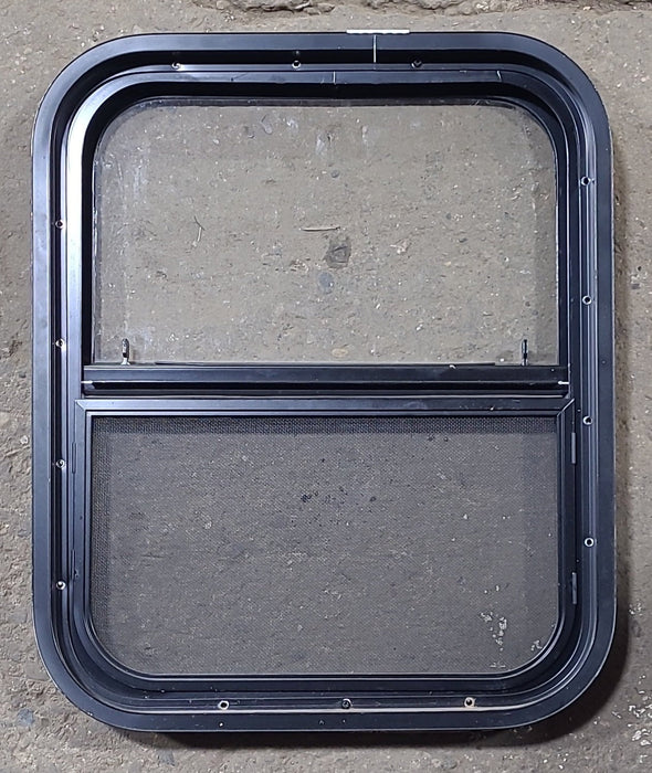 Used Black Radius Opening Window : 17 1/2" W x 21 1/2" H x 2" D