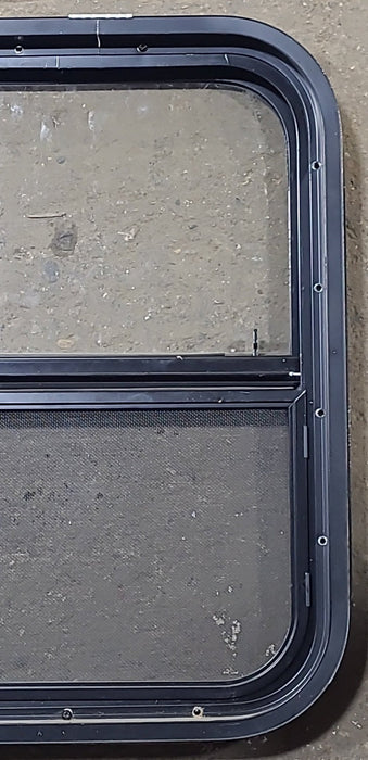 Used Black Radius Opening Window : 17 1/2" W x 21 1/2" H x 2" D