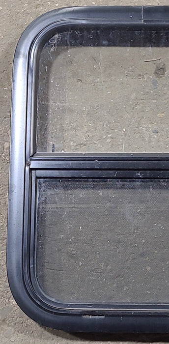 Used Black Radius Opening Window : 17 1/2" W x 21 1/2" H x 2" D