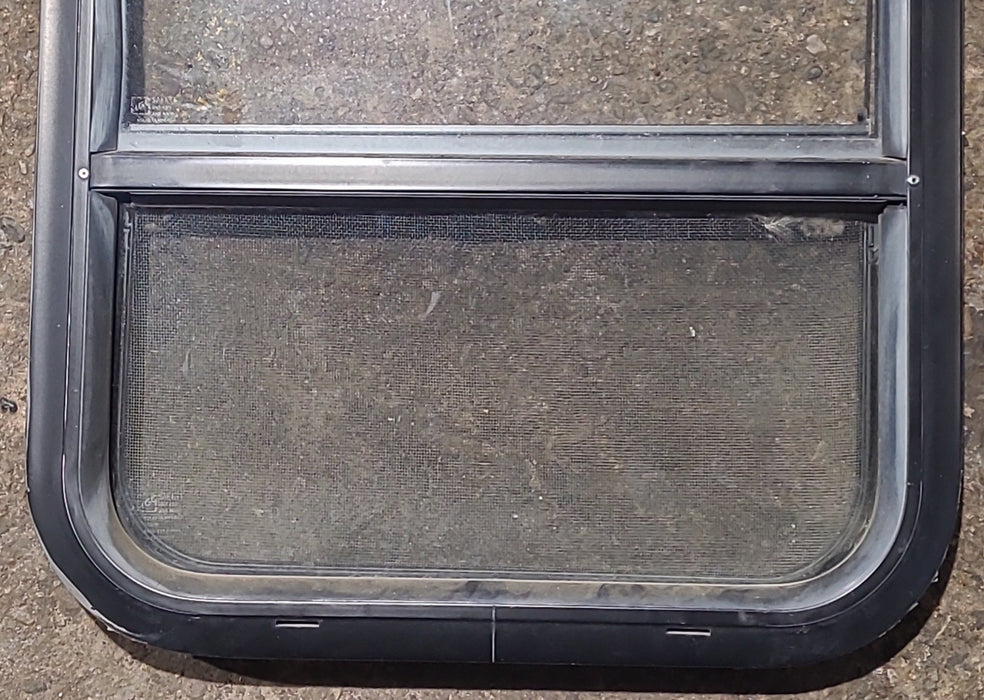 Used Black Radius Opening Window : 17 1/2" W x 23 1/2" H x 1 3/8" D