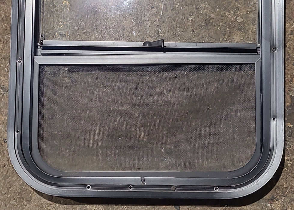 Used Black Radius Opening Window : 17 1/2" W x 23 1/2" H x 1 3/8" D
