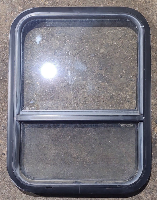 Used Black Radius Opening Window : 17 1/2" W x 23 1/2" H x 1 3/8" D