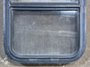 Used Black Radius Opening Window : 17 1/2" W x 25 1/4" H x 1 7/8" D - Young Farts RV Parts
