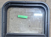 Used Black Radius Opening Window : 17 1/2" W x 25 1/4" H x 1 7/8" D - Young Farts RV Parts