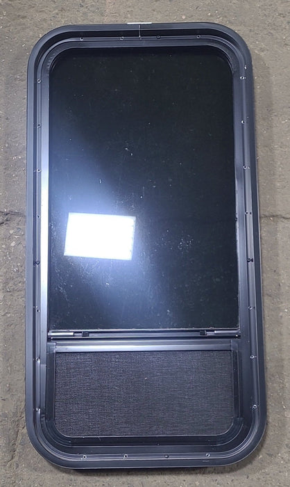 Used Black Radius Opening Window : 17 1/2" W x 35 1/2" H x 2" D