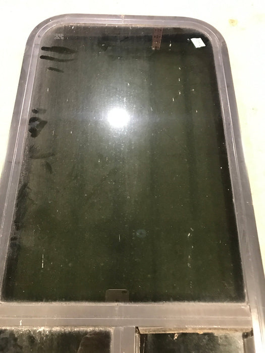 Used Black Radius Opening Window : 17 1/2" W x 39 1/2" H x 1 7/8" D
