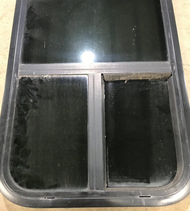 Used Black Radius Opening Window : 17 1/2" W x 39 1/2" H x 1 7/8" D