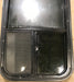 Used Black Radius Opening Window : 17 1/2" W x 39 1/2" H x 1 7/8" D - Young Farts RV Parts