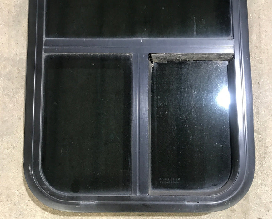 Used Black Radius Opening Window : 17 1/2" W x 39 1/2" H x 1 7/8" D