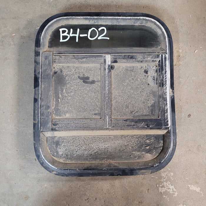 Used Black Radius Opening Window : 17 1/2 X 15 X 2" D