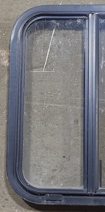 Used Black Radius Opening Window : 17 3/4" W x 22" H x 1 7/8" D