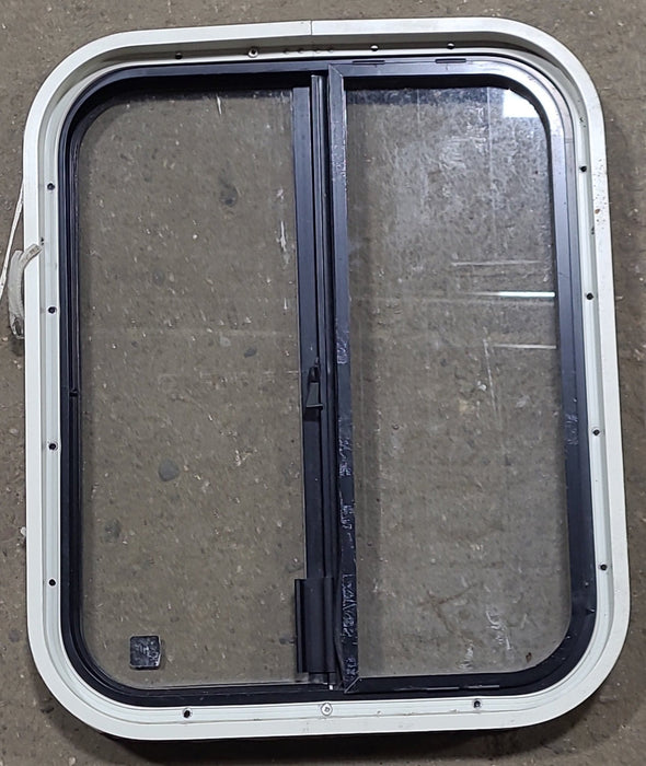 Used Black Radius Opening Window : 17 3/4" W x 22" H x 1 7/8" D
