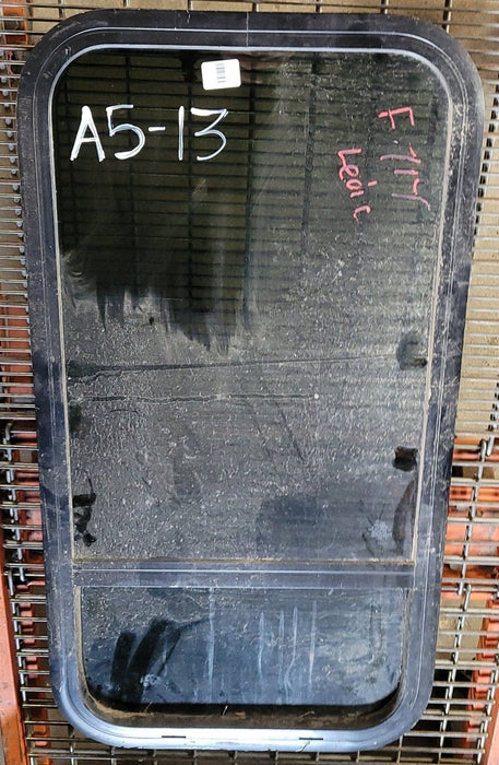 Used Black Radius Opening Window : 17 3/4" W x 33 5/8" H x 1 3/4"