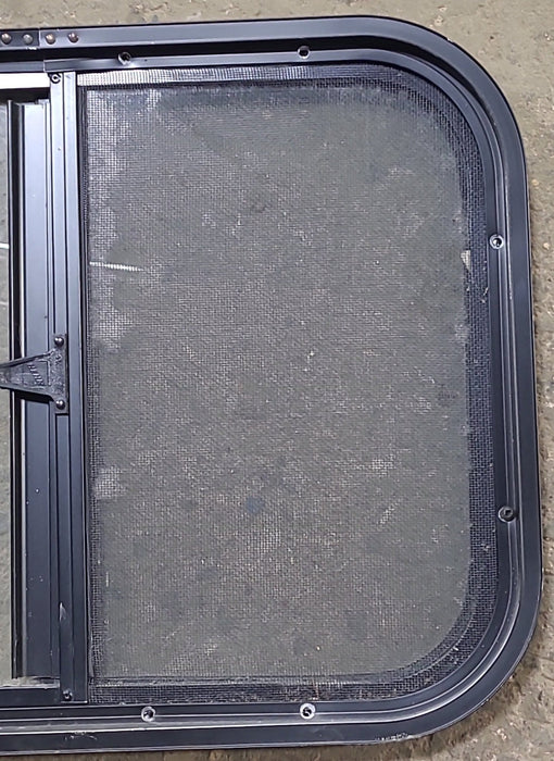 Used Black Radius Opening Window : 19 1/2" W x 14 5/8" H x 1" D