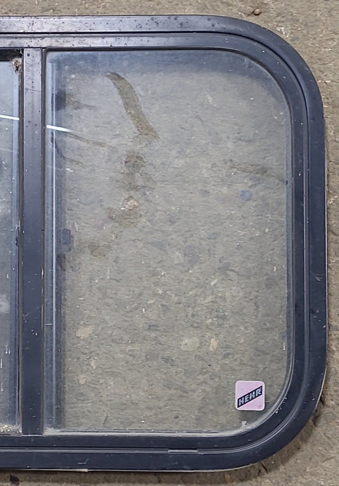 Used Black Radius Opening Window : 19 1/2" W x 14 5/8" H x 1" D