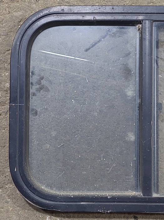 Used Black Radius Opening Window : 19 1/2" W x 14 5/8" H x 1" D