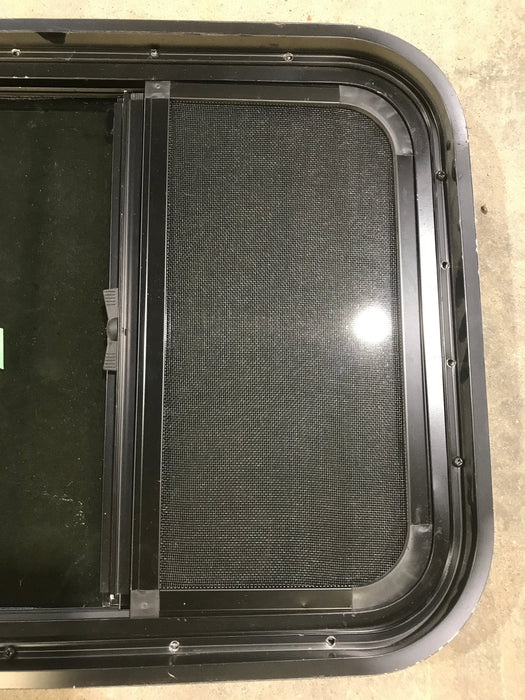 Used Black Radius Opening Window : 21 1/2" W X 17 1/2" H X 1 3/4" D