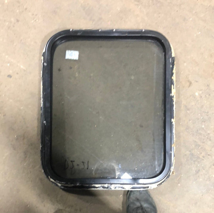 Used Black Radius Non Opening Window : 21 34" X 17 3/4" X 1 3/4" D