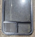 Used Black Radius Opening Window : 21 1/4" W x 47 1/4" H x 1 3/4" D - Young Farts RV Parts