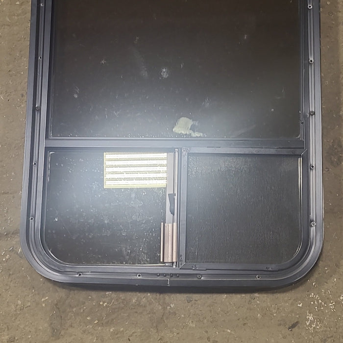 Used Black Radius Opening Window : 21 3/4" W x 30 1/2" H x 2" D