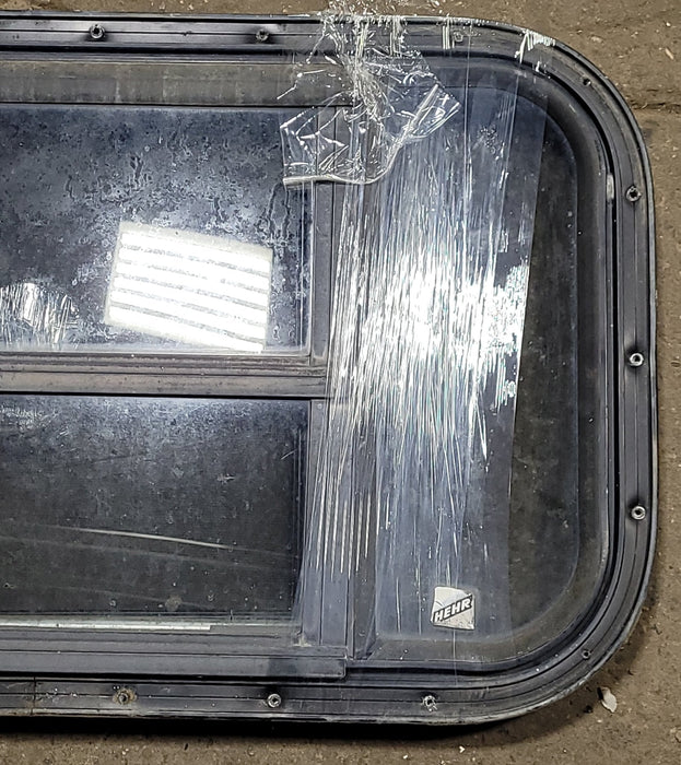 Used Black Radius Opening Window : 21" W X 15 1/8" H X 1 3/8" D